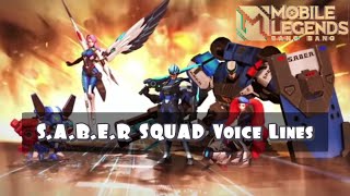 SABER SQUAD Voice Line / Quotes (Entrance Voice) Mobile Legends dan Artinya