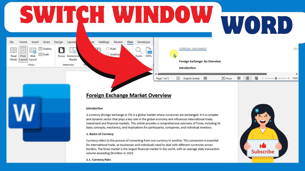How To Switch Window In Word Documents - YouTube