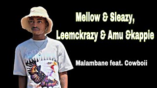 Mellow & Sleazy, Leemckrazy & Amu &kappie - Malambane feat. Cowboii