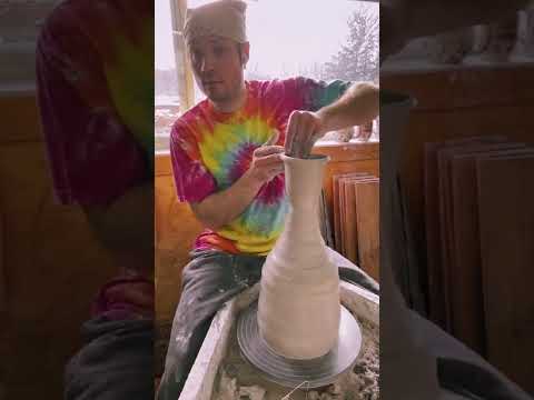 Making Brushed Pottery from Recycled Clay