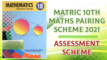 Matric 10th Maths Pairing Scheme 2021 - Assessment Scheme