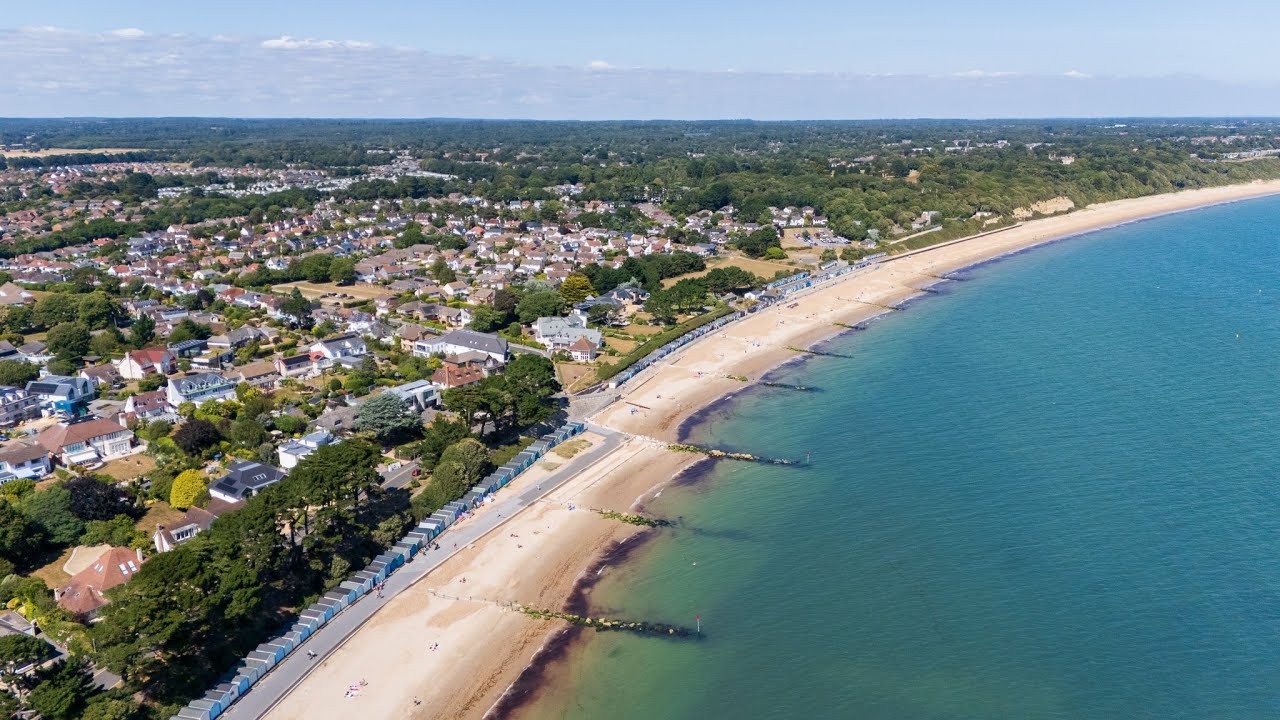 4K Aerials of Avon Beach, Friars Cliff, Christchurch Beach & Mudeford in Dorset, UK in July 2025