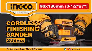 20V 90×180mm Cordless Finishing Sander Sheet Sanding Aluminum Base INGCO CFSLI20313
