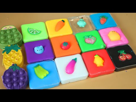 Mixing”<strong>Fruit</strong>” Eyeshadow and Makeup,parts,glitter Into <strong>Slime</strong>!Satisfying <strong>Slime</strong> Video!★ASMR★