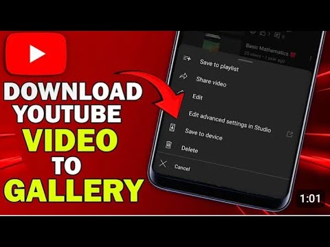 How to Download Youtube VIDEO in GALLERY without WATERMARK
