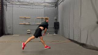 Small Med Ball Drill: How to Improve Pitching Mechanics & Velocity [P1 Switch Foot Drop Hinge Throw]