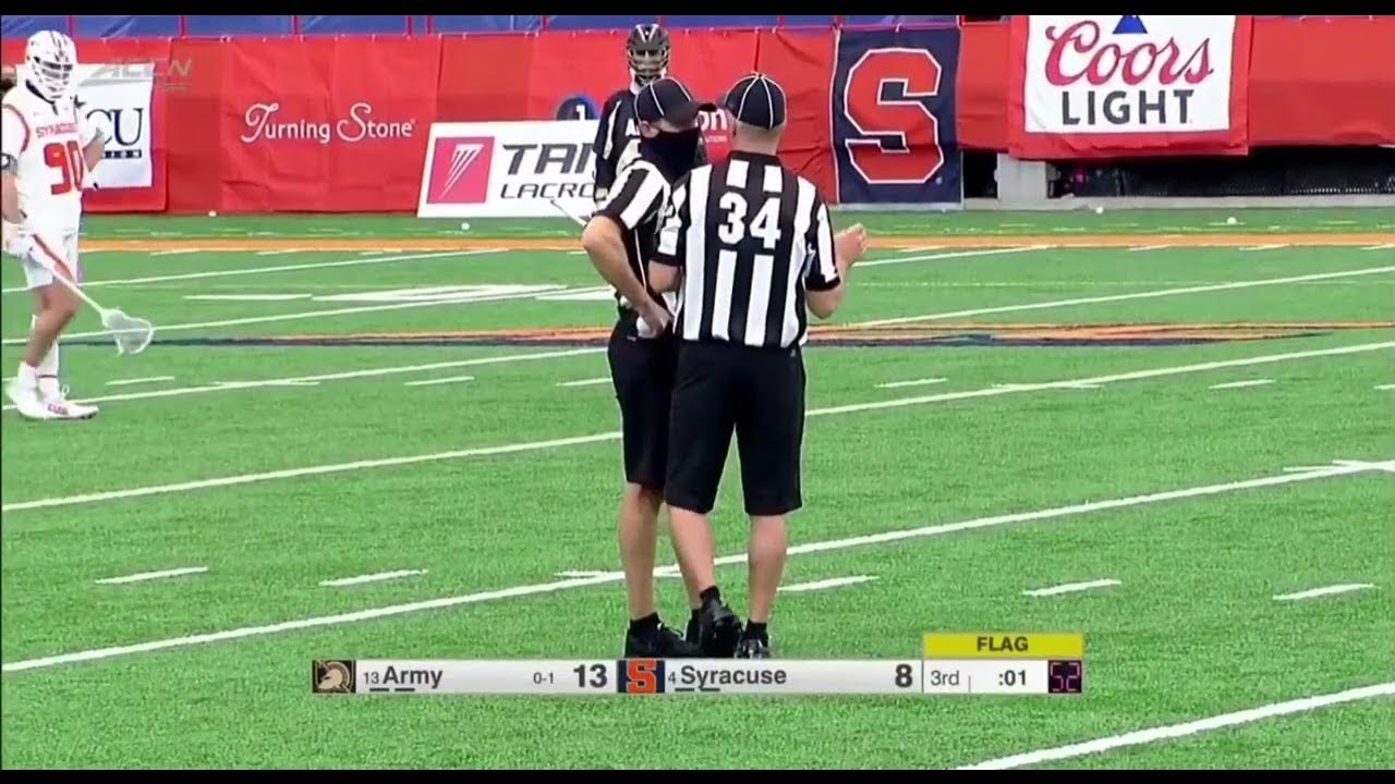 Men's Lacrosse Goal Mouth Penalty Push or Crease Dive? YouTube