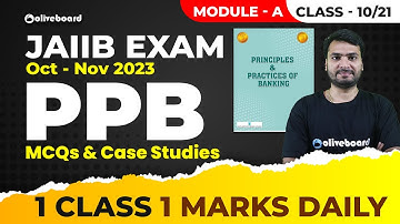 JAIIB Exam Oct 2023 | JAIIB PPB | MCQ Case Studies | Module - A | Class 10/21 | Himanshu Sharma