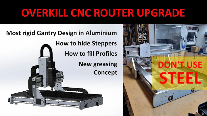 Overkill CNC Router Upgrade Part 4 - The most rigid Gantry Design in Aluminium