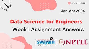 Data Science for Engineers  Week 1 Assignment Answers and Solution of NPTEL course on Swayam 2024
