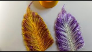 How to make mini feather satin ribbon | DIY
