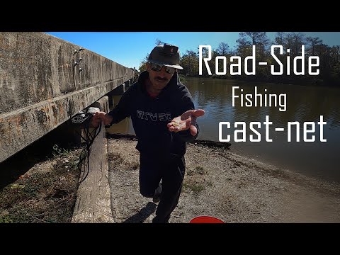 Cast Net for Blue Gill Fishing in the Bayou of Louisiana 