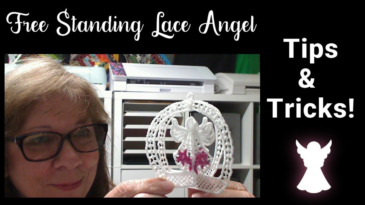 Treatürself angel ribbon lace setup Free Standing Lace Angel Tips