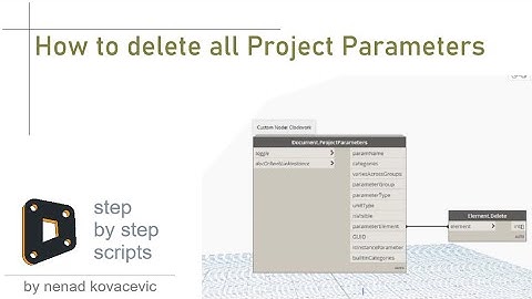 How to delete all Project Parameters