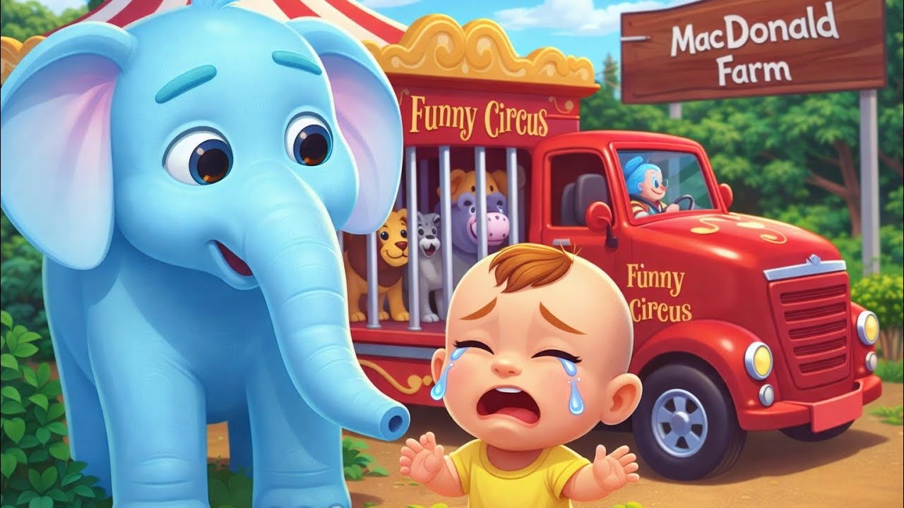 Elephant Saves Crying Baby 😢🐘 | Funny Circus Story | Kids Cartoon 3D Animation