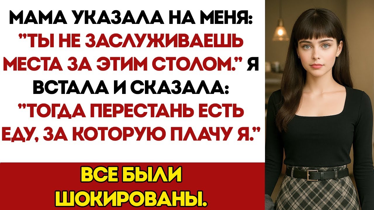 Моя мама указала на меня «Ты не заслуживаешь места за этим столом» — то, что я сделала дальше, всех