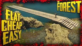 How To Build Bridges The Easy & Cheap Way | The Forest Tutorial screenshot 2