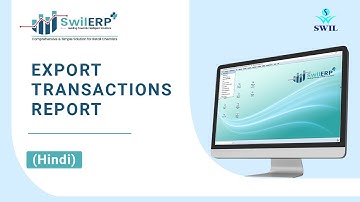 How to Export Transactions in SwilERP Software