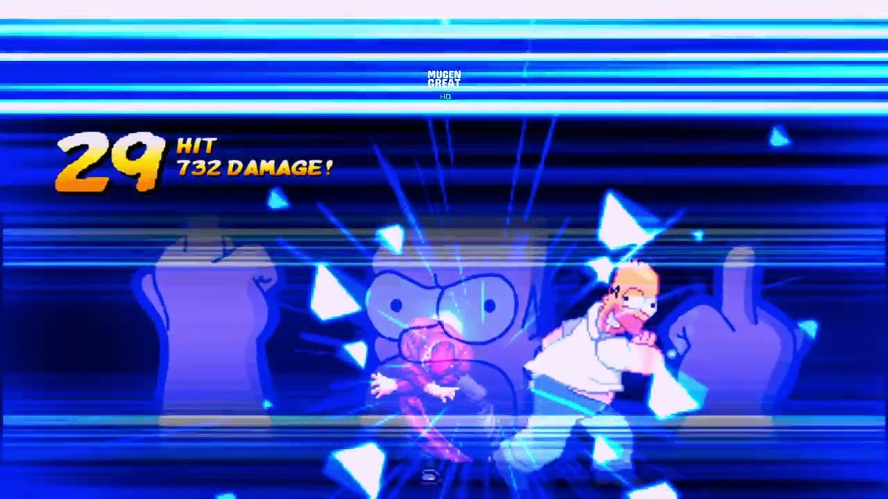 [KOF Mugen] HD God Iori yagami, Clone Adel, Clone Rugal, Op Homer Vs Original Iori Yagami XIV