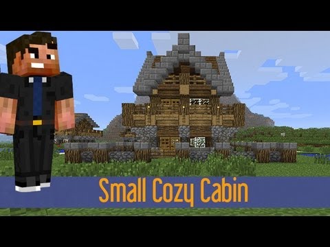 Minecraft How To Build A Small Medieval Rustic Log Cabin House 2