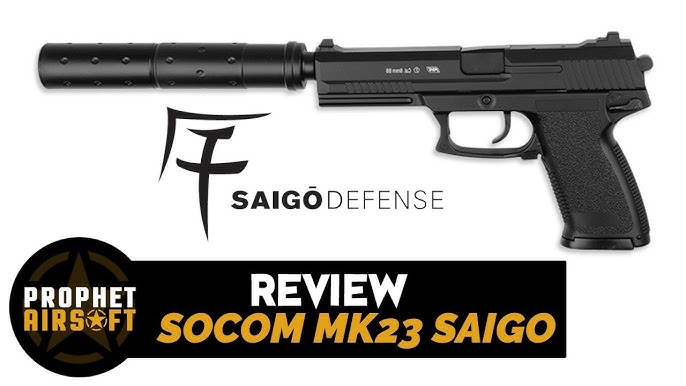 PISTOLA MK23 SAIGO 23 SOCOM Gas Negra > Réplicas Airsoft > Pistolas > SAIGO