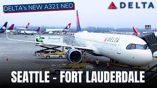 TRIP REPORT | Delta's NEW A321 NEO! | Seattle - Ft Lauderdale | A321 NEO | Delta Airlines | Economy