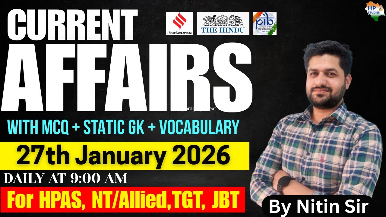 27th January 2026 Current Affairs | Daily Current Affairs | Simplified ...