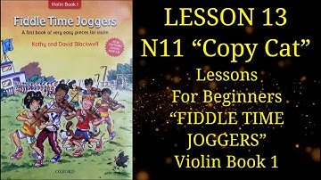 Lesson 13 No.11 "Copy Cat" Duet | Fiddle Time Joggers | Violin Lessons for Beginners Play Along