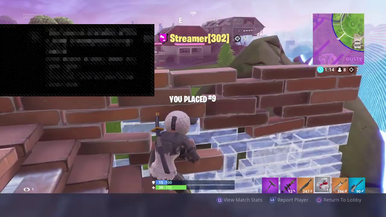 Fortnite)Gameplay solo glitch and dubs