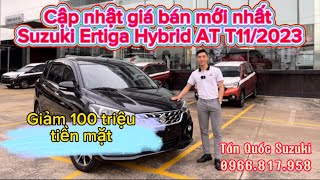 Báo giá khuyến mãi Suzuki Ertiga Hybrid AT màu đen 2023| Giá xe Ertiga Hybrid lăn bánh tháng 11/2023