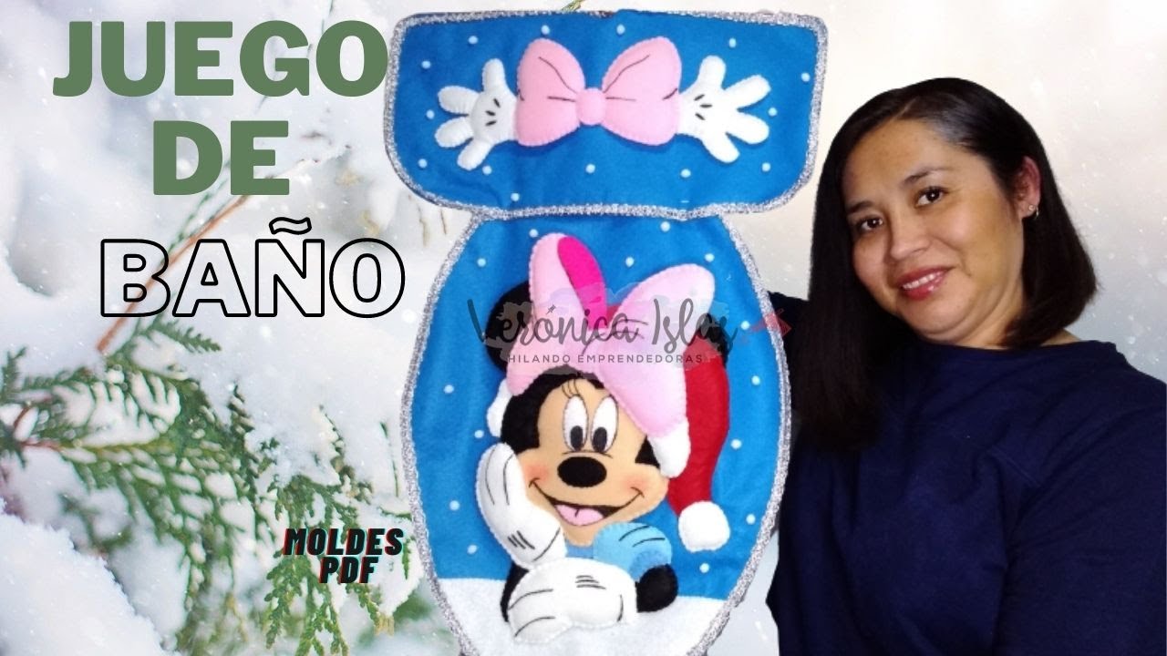 Como hacer un Juego de baño navideño paso a paso