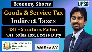 GST - Goods & Services Tax Explained | Indirect Taxes | Indian Economy | UPSC Prelims | Adil Baig