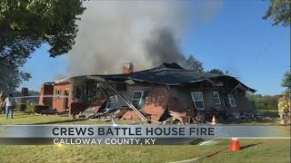 Crews battle house fire in Calloway County, Ky.