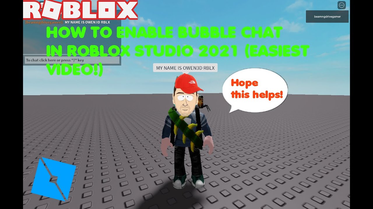 How To Enable Bubble Chat In Roblox Studio 2021 Easiest Roblox Studio Video For Amateurs Youtube - how to get bubble chat in roblox