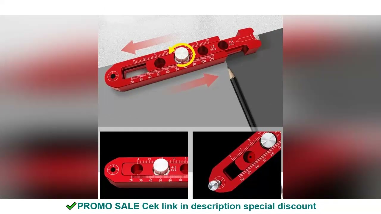 Multi-Function Scribing Tool, DIY Scriber Line Maker, Portable Aluminum Woodworking Compass Scriber