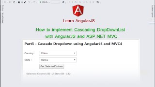 Part 5 - How to implement Cascading DropDownList with AngularJS and ASP.NET MVC