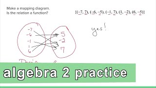 Algebra 2 Practice - Mapping Diagram & Is it a Function?