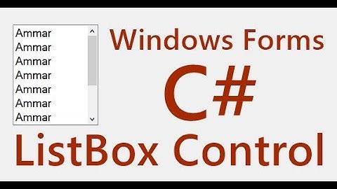 ListBox Control - Windows Forms - C# | Urdu , Hindi