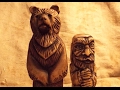 Резьба по дереву  Медведь скульптура. Woodcarving, sculpture bear