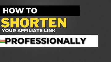 How to shorten your affiliate link professionally