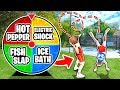 MYSTERY WHEEL BASKETBALL TRICKSHOTS FORFEIT CHALLENGE