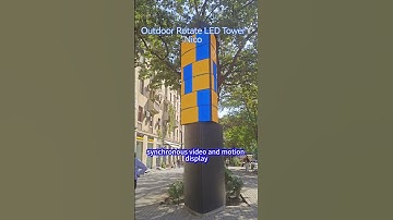 Outdoor rotate LED tower triple sides #leddisplay