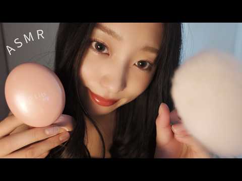 【ASMR】10分間優しくメイクされて眠くなる😴ゆっくり囁きとスキンケア&メイクの音/RP