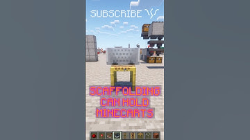 How to use SCAFFOLDING to make MINECARTS FASTER!? | Redstone with PsiVolt #minecraft #redstone