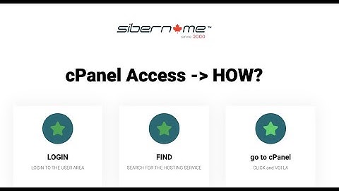 How to access cPanel through your SiberName user area