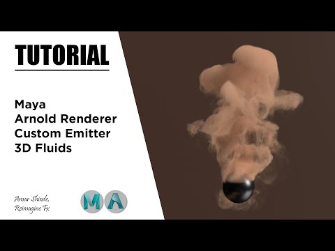 Creating Custom Emitter In 3D Fluids | Maya | Arnold Renderer | Tutorial