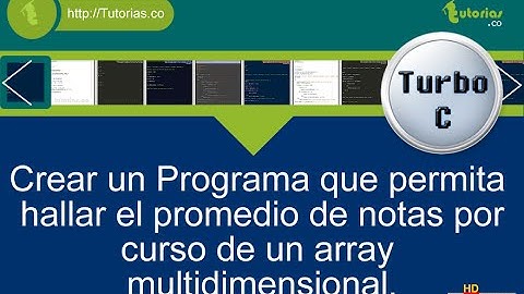 arrays – turbo C (promedio de notas por curso)