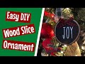 Easy DIY Wood Slice Christmas Tree Ornaments