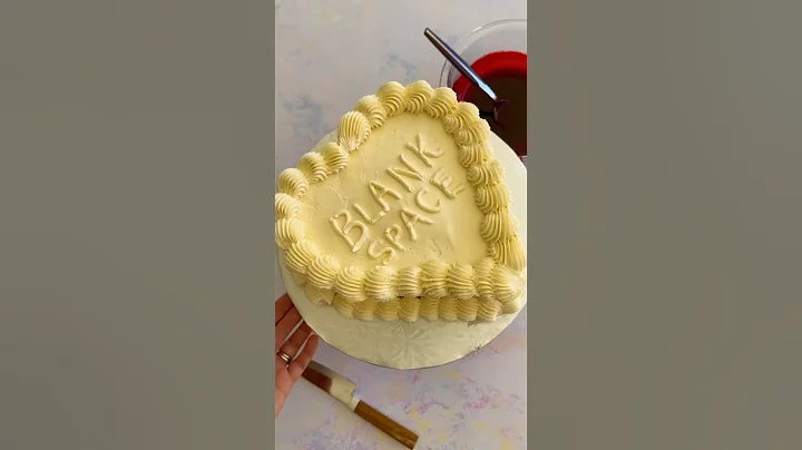 Too Gory?! Blank Space Cake - No Balloon! 🫣🔪🎂❤️#cakedecorating #blankspace #dessert