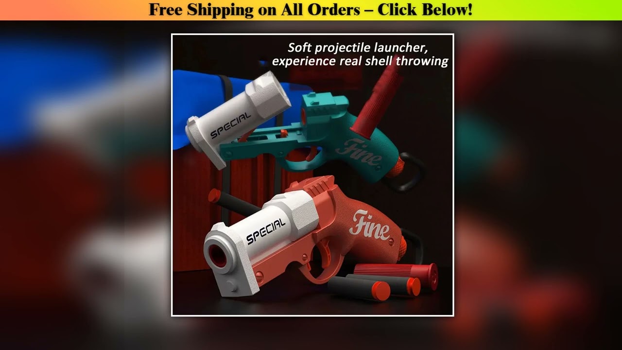 Mini S686 Shell Throwing Soft Bullet Launcher Toy Gun Airsoft Foam Bullet Blaster CS Outdoor Weapon